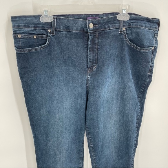 NYDJ Not Your Daughters Straight Jeans Lift Tuck Womens Plus Size 20W Dark Wash - Picture 4 of 9